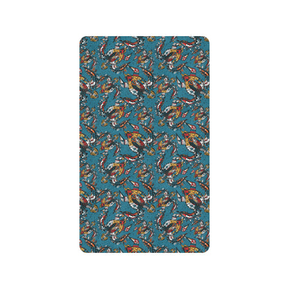 Sea Turtle Tribal Colorful Hand Drawn Rubber Doormat