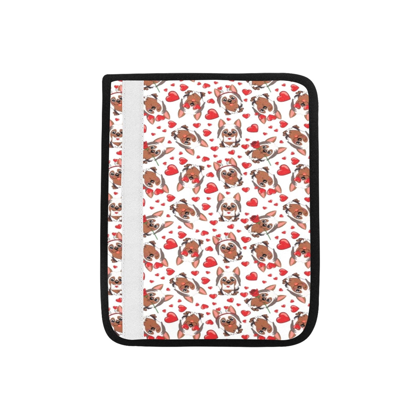 Silky Terriers Heart Print Design LKS302 Car Seat Belt Cover
