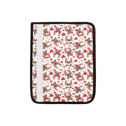 Silky Terriers Heart Print Design LKS302 Car Seat Belt Cover