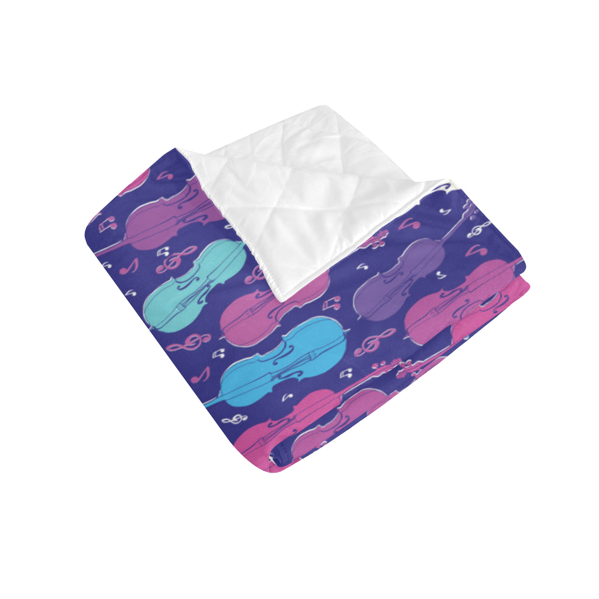 Cello Pattern Print Design 01 Premium Quilt