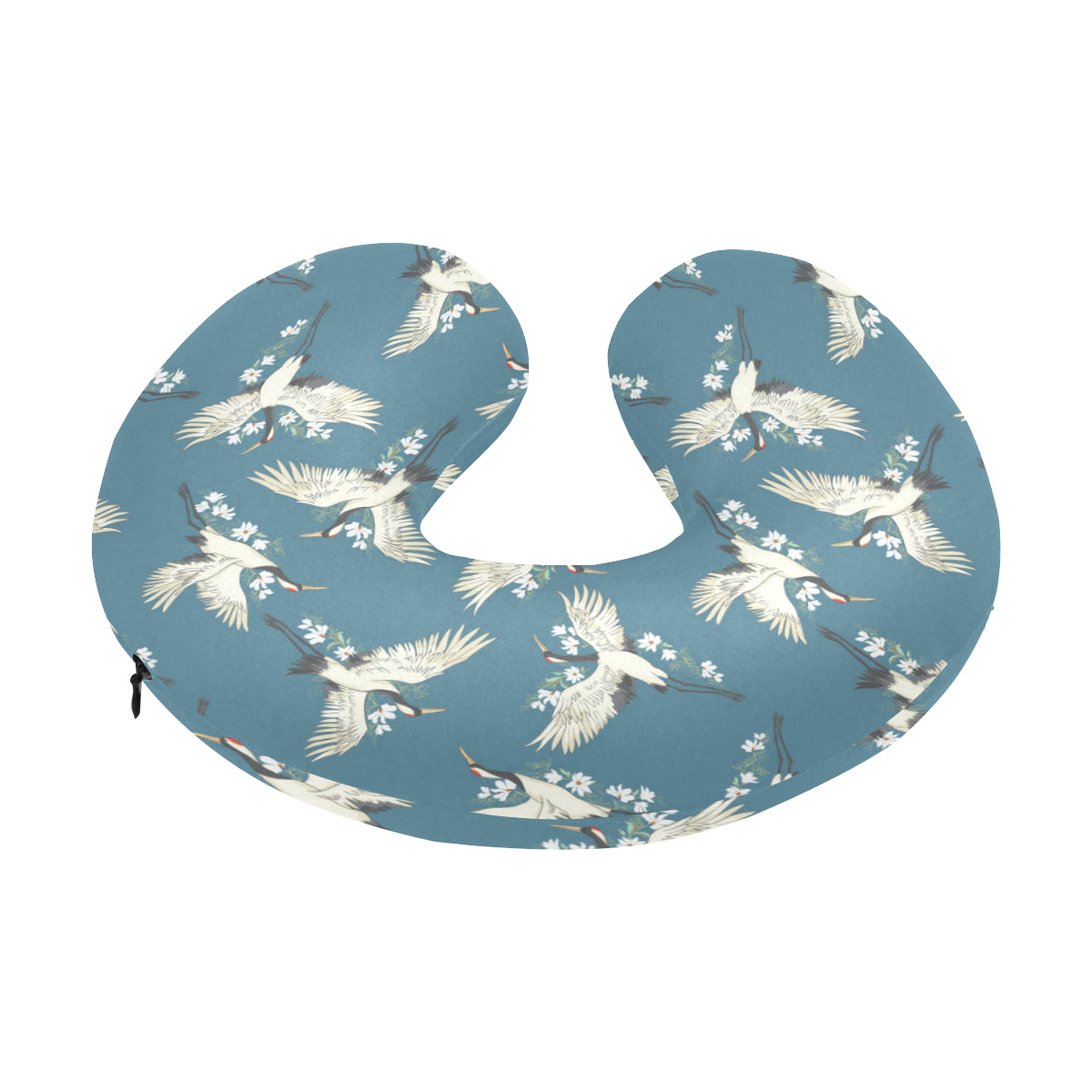 Crane Pattern Print Design 02 U-Shaped Travel Neck Pillow