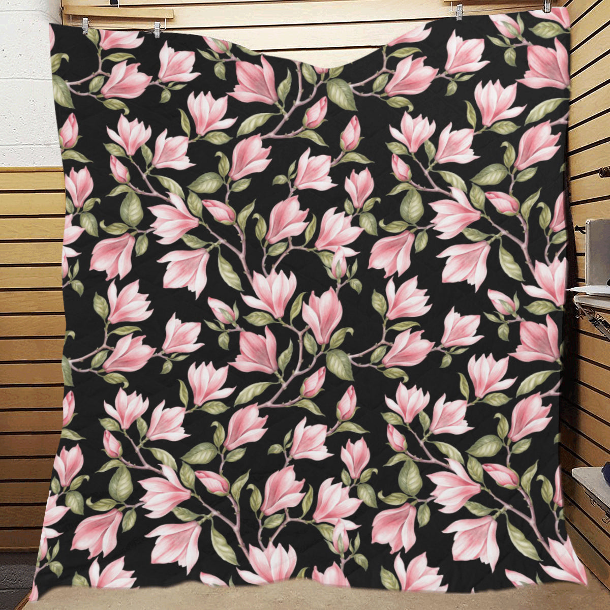 Magnolia Pattern Print Design MAG03 Premium Quilt