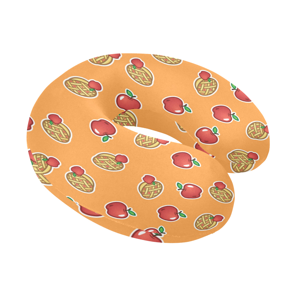 Apple Pie Pattern Print Design 02 U-Shaped Travel Neck Pillow