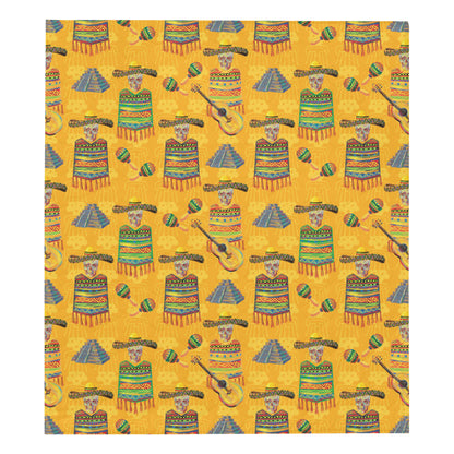 Maracas Mexican Style Pattern Print Design 02 Premium Quilt
