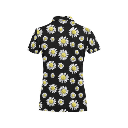 Daisy Pattern Print Design DS01 Women's Polo Shirt