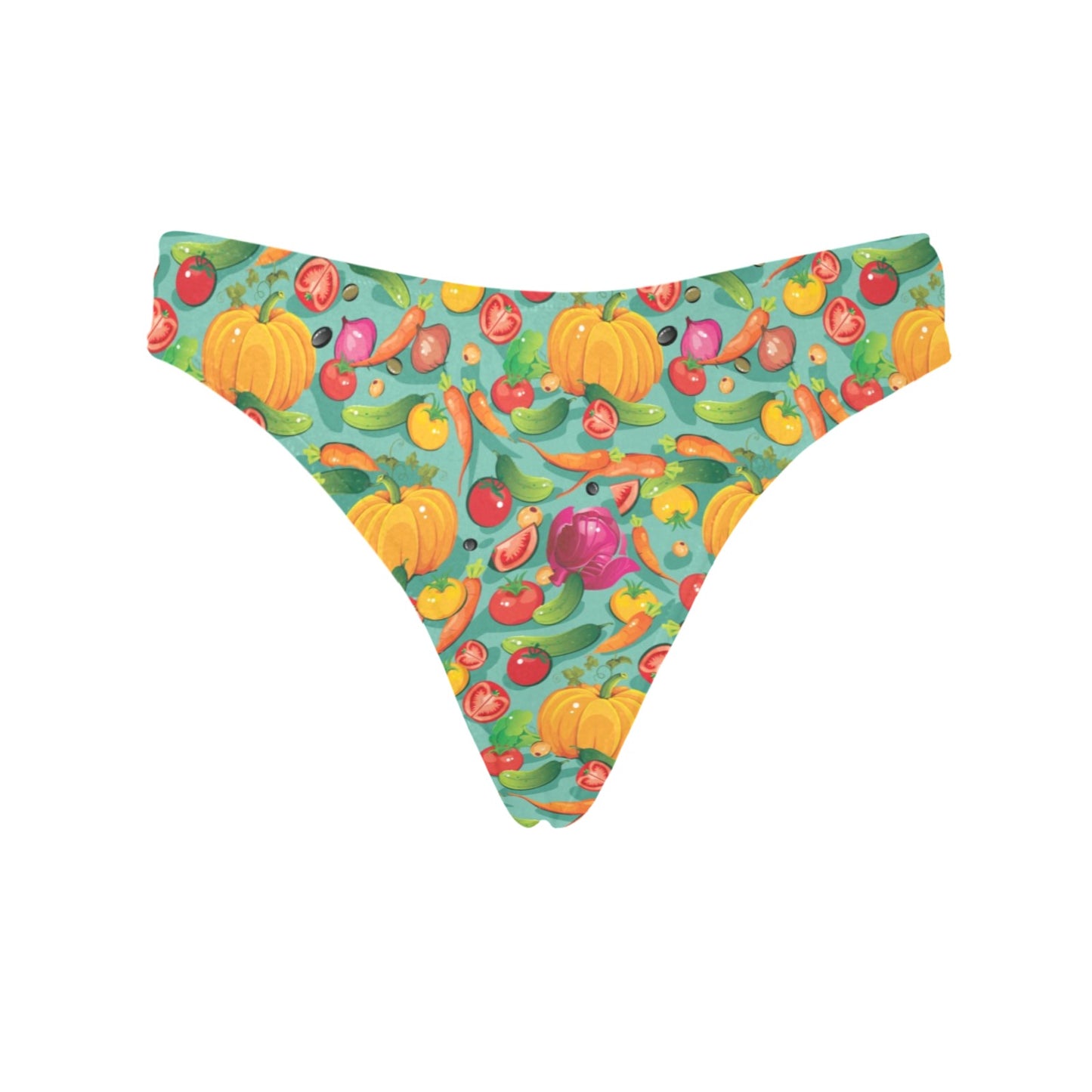 Vegan Colorful Themed Design Print Women's Thongs