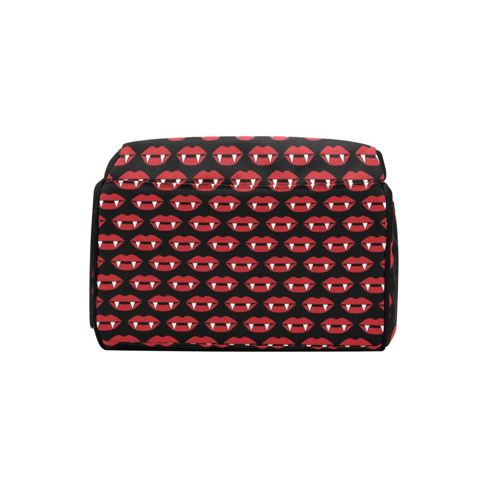 Vampire Lips Print Design LKS302 Diaper Bag Backpack
