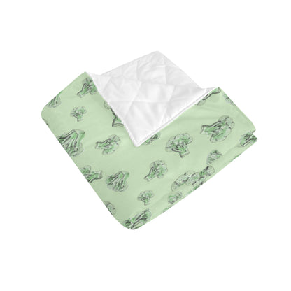 Broccoli Pattern Print Design 05 Premium Quilt