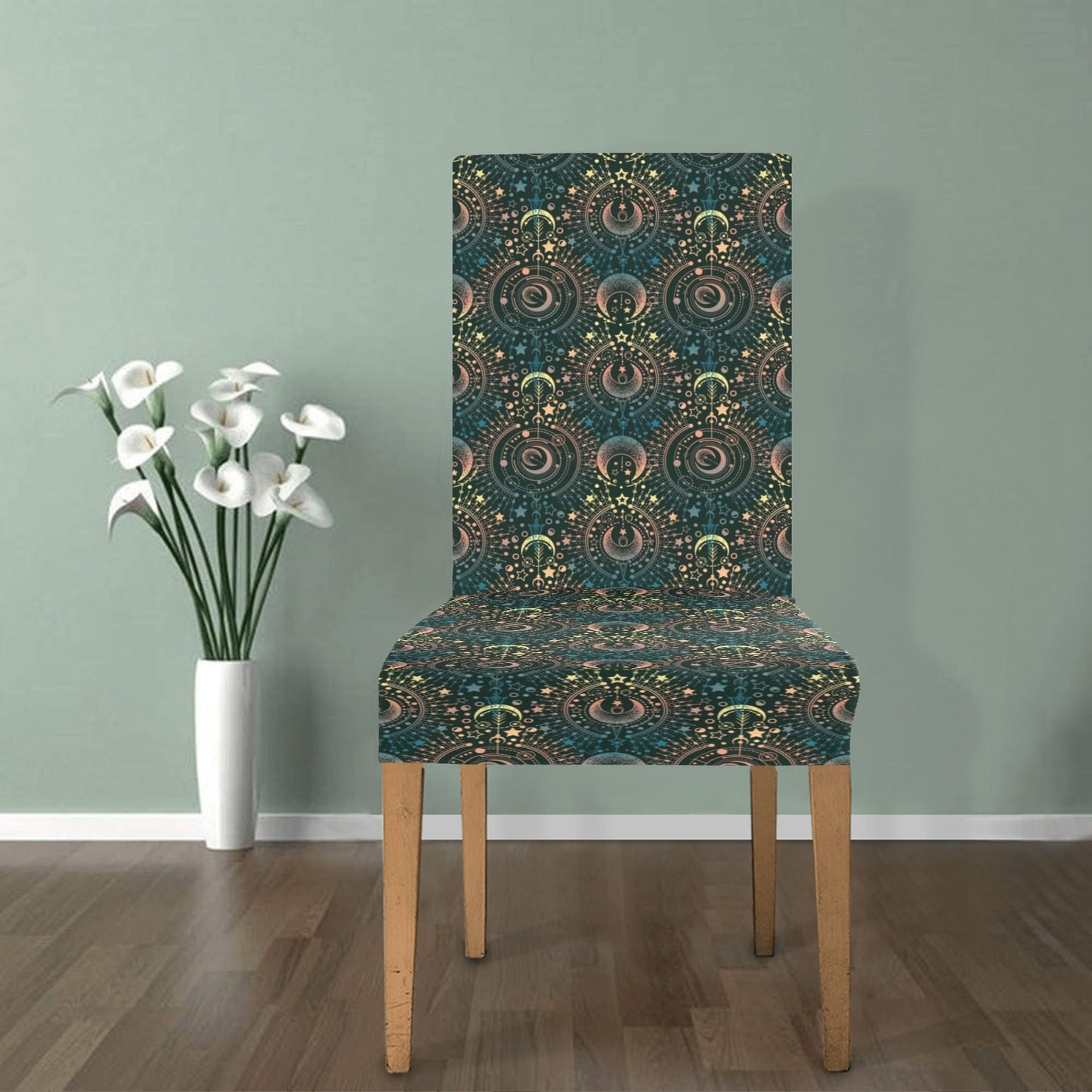 Sun Moon Print Design LKS307 Dining Chair Slipcover