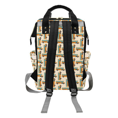 School Bus Print Design LKS305 Diaper Bag Backpack