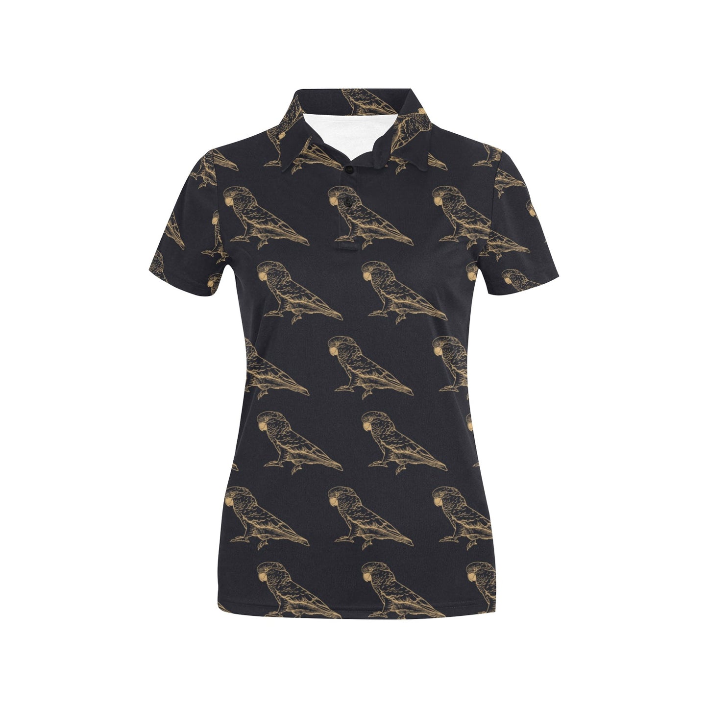 Parakeet Pattern Print Design A04 Women's Polo Shirt