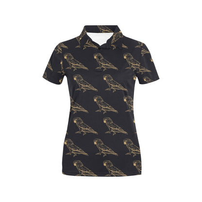 Parakeet Pattern Print Design A04 Women's Polo Shirt