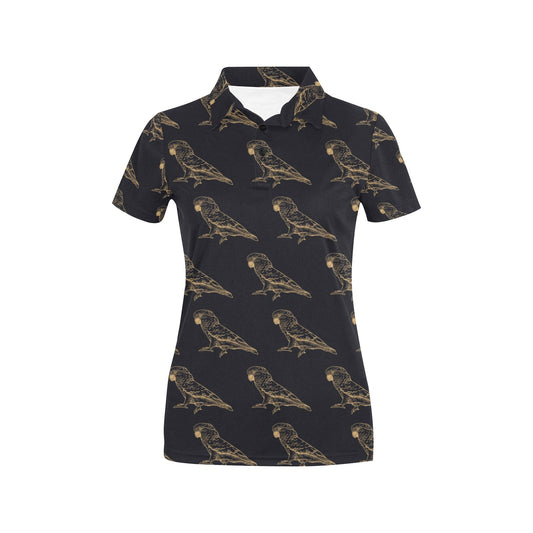 Parakeet Pattern Print Design A04 Women's Polo Shirt