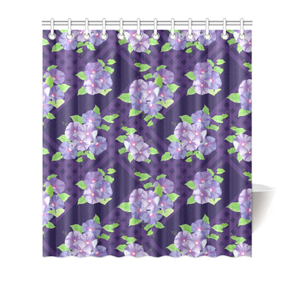 Morning Glory Pattern Print Design MG03 Shower Curtain