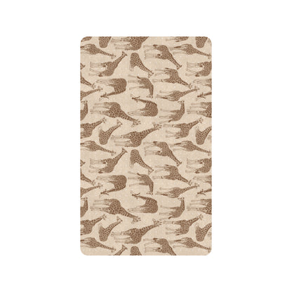 Giraffe Pattern Design Print Rubber Doormat