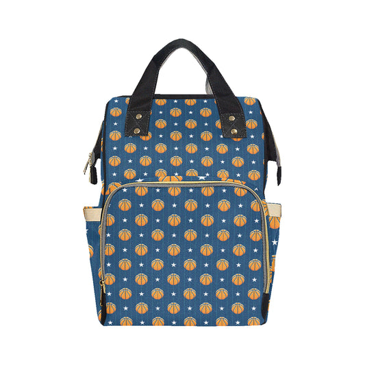 Basketball Star Print Pattern Diaper Bag Backpack