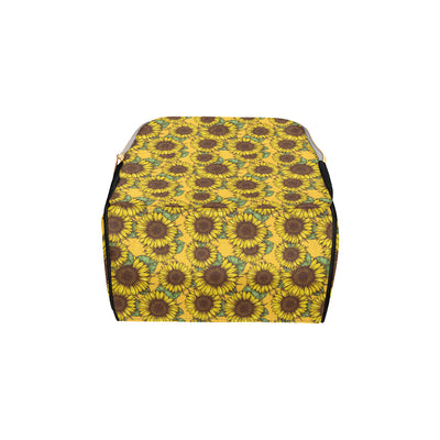 Sunflower Pattern Print Design SF04 Diaper Bag Backpack