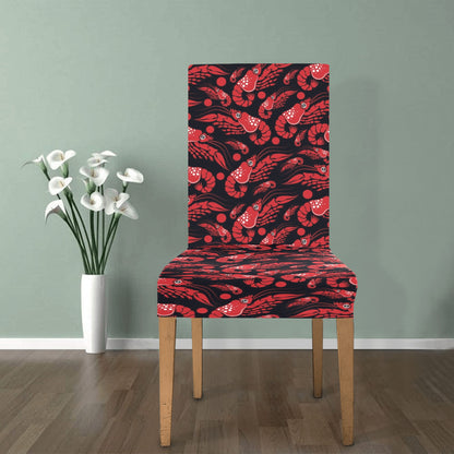 Shrimp Print Design LKS303 Dining Chair Slipcover