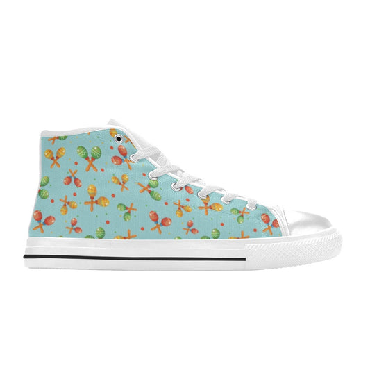 Maracas Print Design LKS402 Men's High Top Canvas Shoes