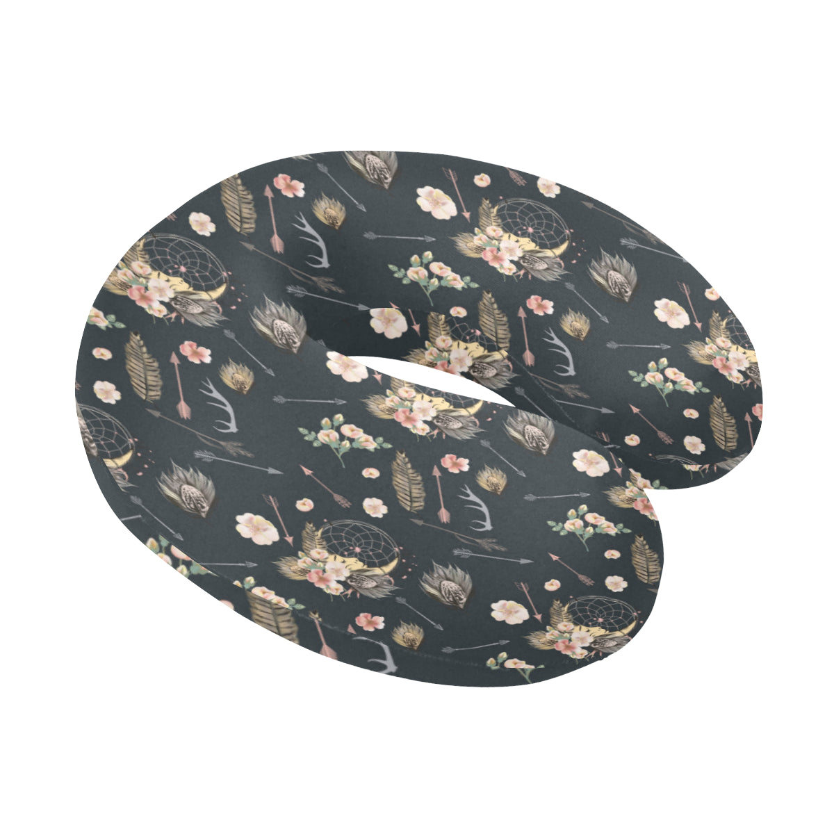 Bohemian Pattern Print Design 09 U-Shaped Travel Neck Pillow