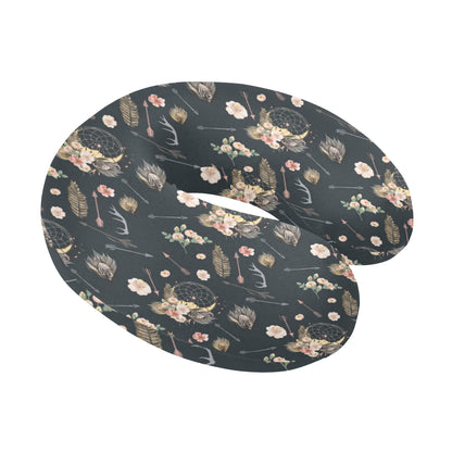Bohemian Pattern Print Design 09 U-Shaped Travel Neck Pillow