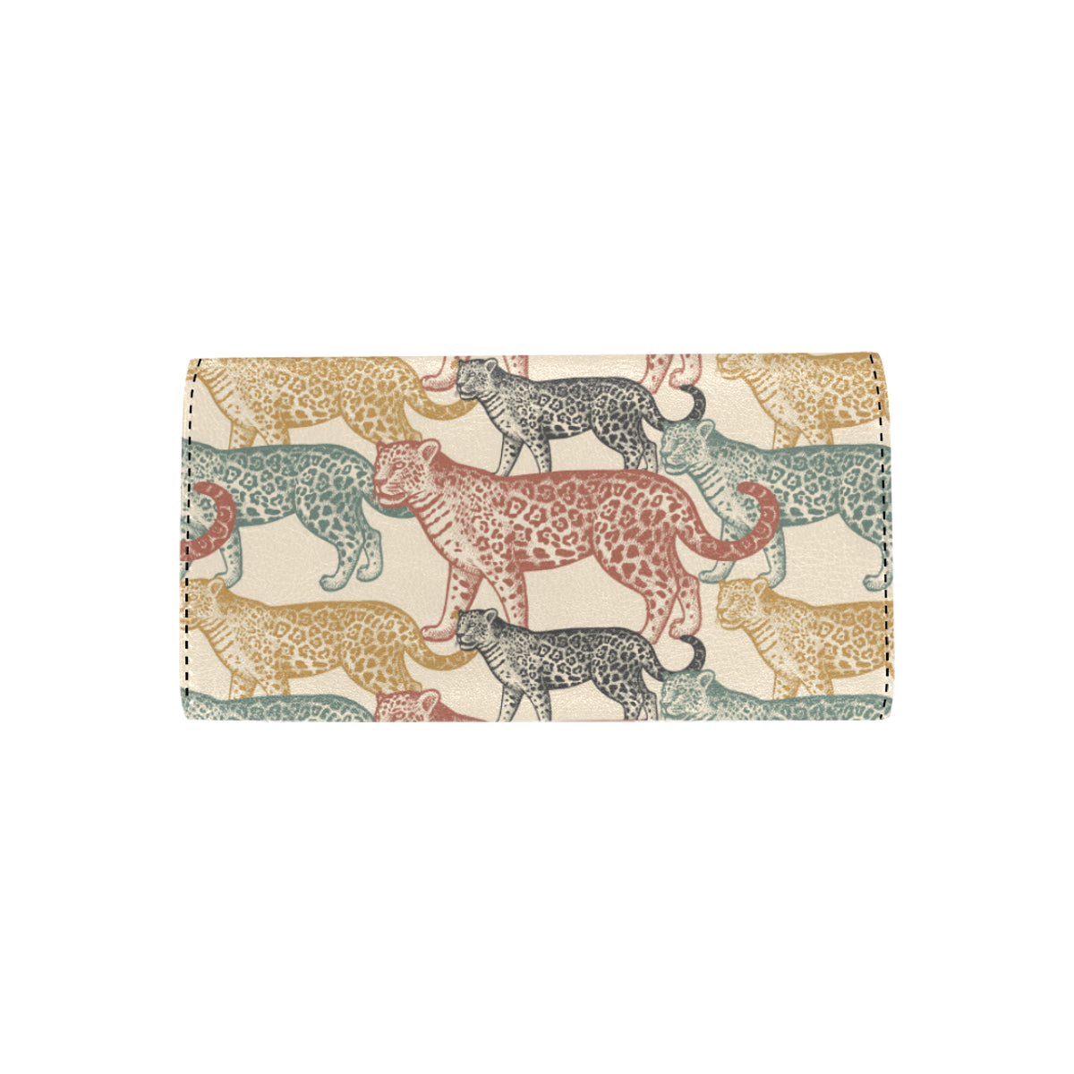 Jaguar Pattern Print Design 01 Women's Trifold Wallet