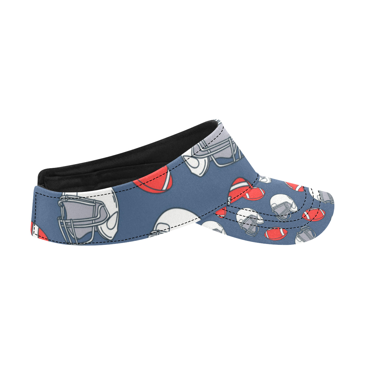 American Football Helmet Design Pattern Unisex Sun Visor