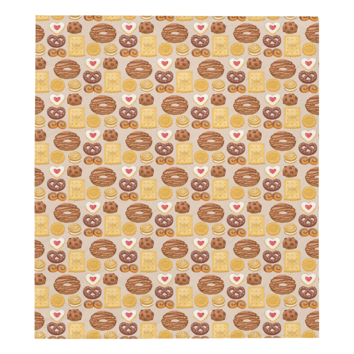 Cookie Pattern Print Design 02 Premium Quilt