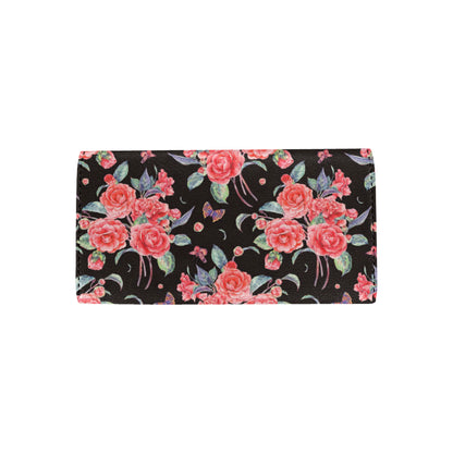 Camellia Pattern Print Design CM03 Women's Trifold Wallet