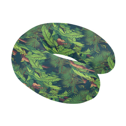 Rainforest Pattern Print Design A01 U-Shaped Travel Neck Pillow