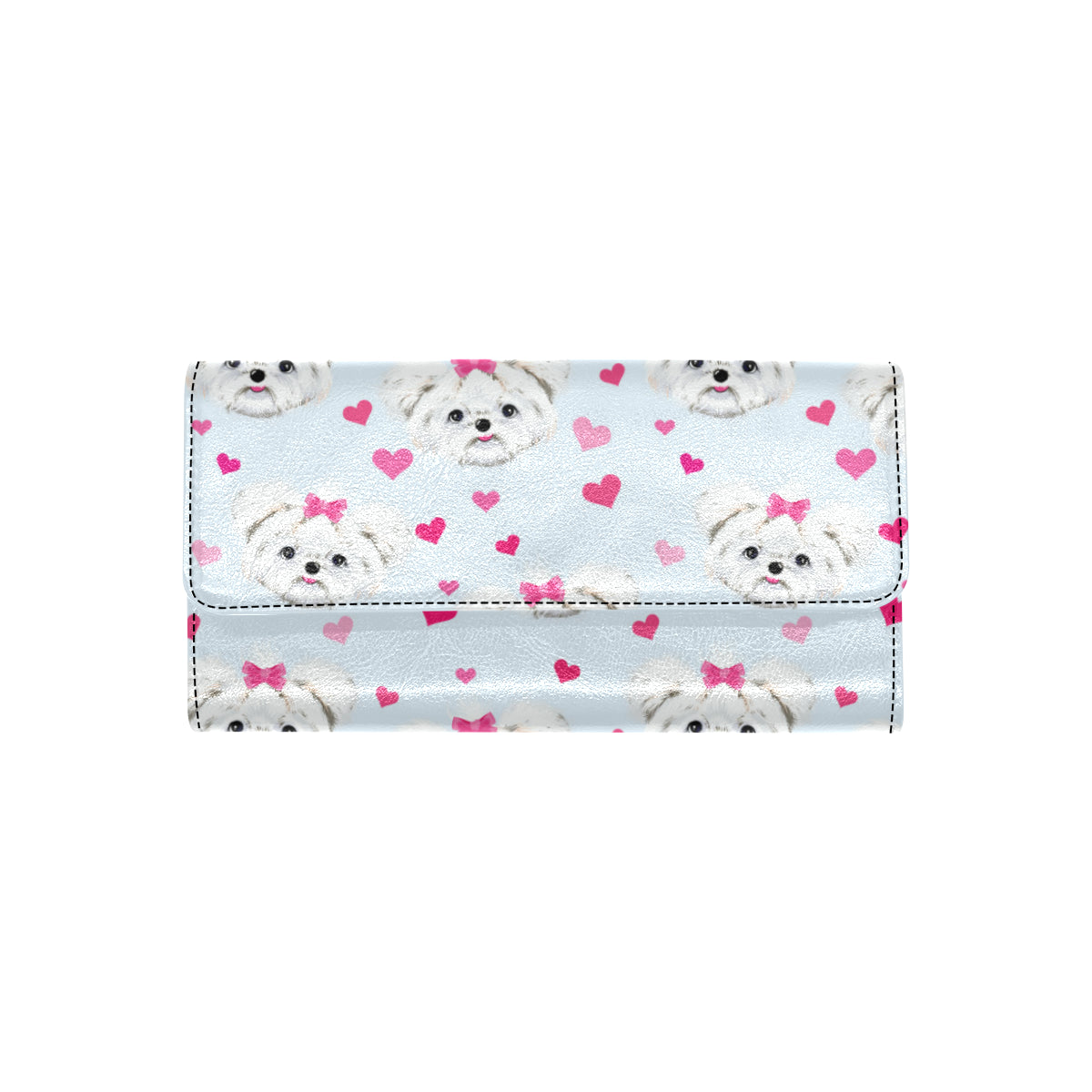 Maltese Pattern Print Design 03 Women's Trifold Wallet