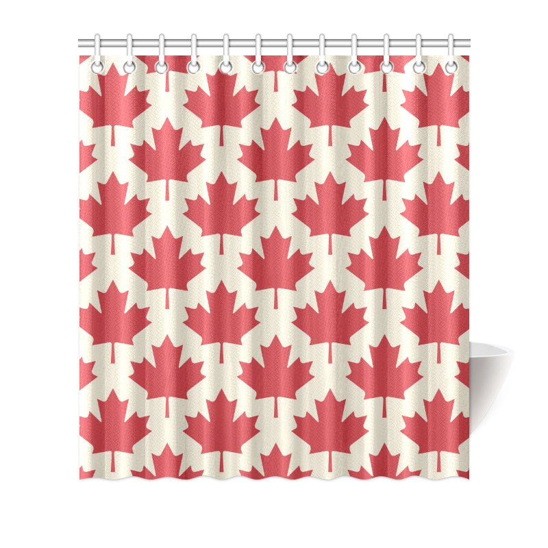 Maple Leaf Pattern Print Design 03 Shower Curtain