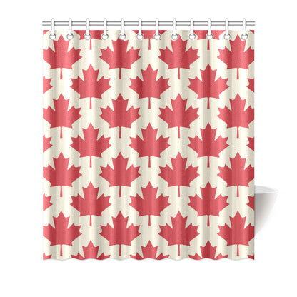 Maple Leaf Pattern Print Design 03 Shower Curtain