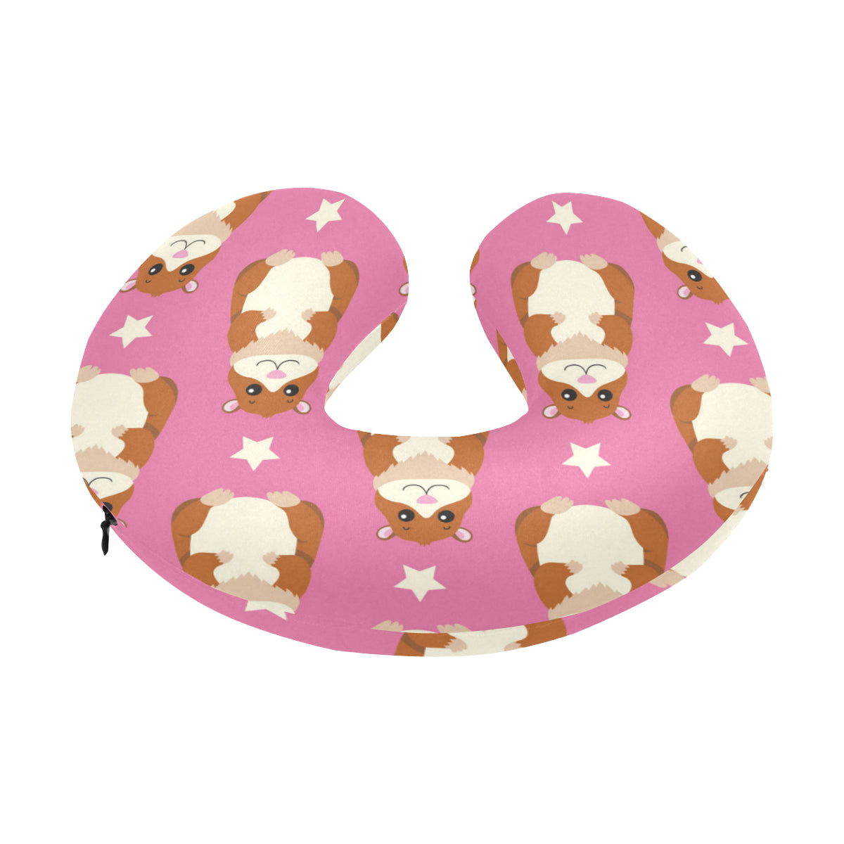 Hamster Cute Pattern Print Design 02 U-Shaped Travel Neck Pillow