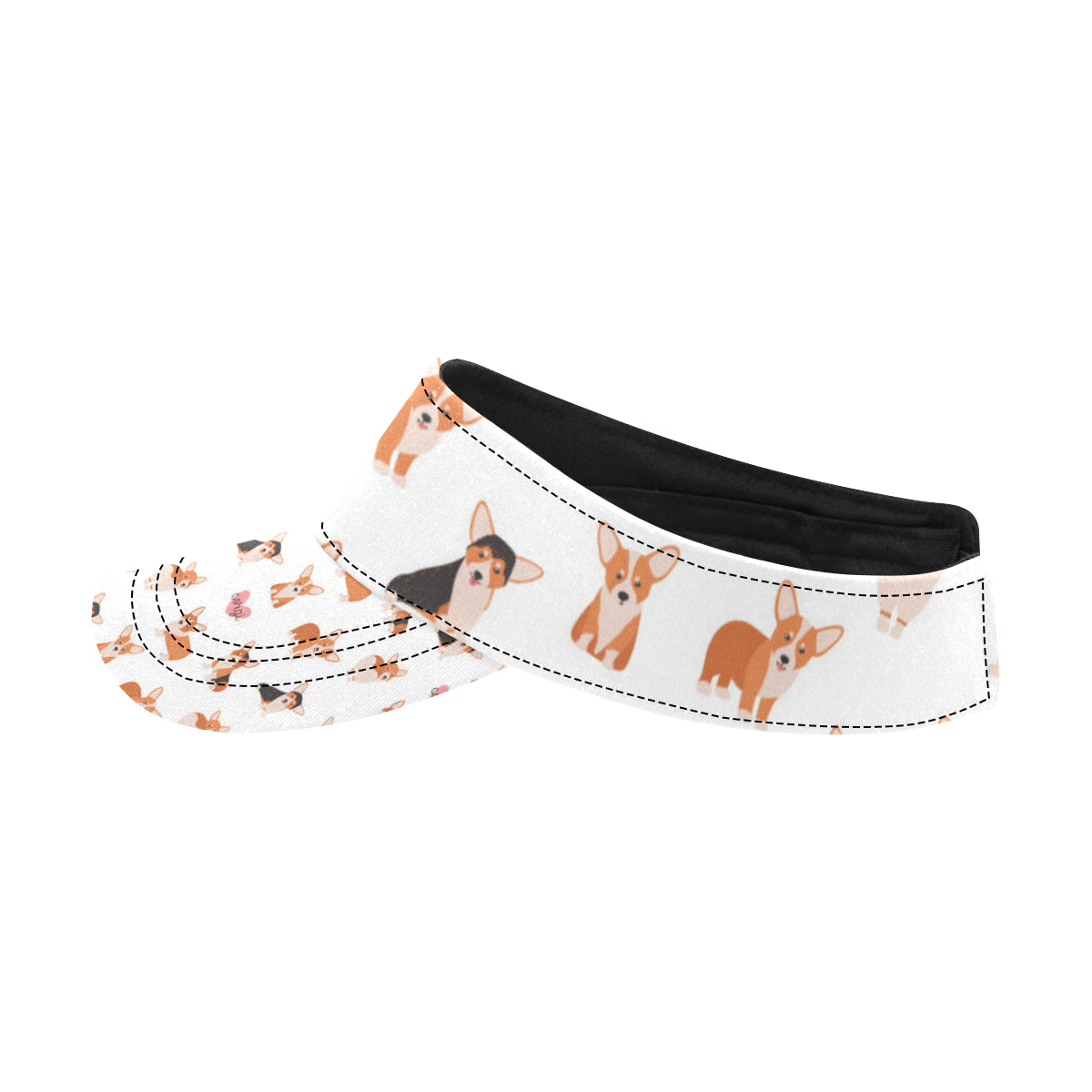 Cardigan Welsh Corgis Pattern Print Design 02 Unisex Sun Visor