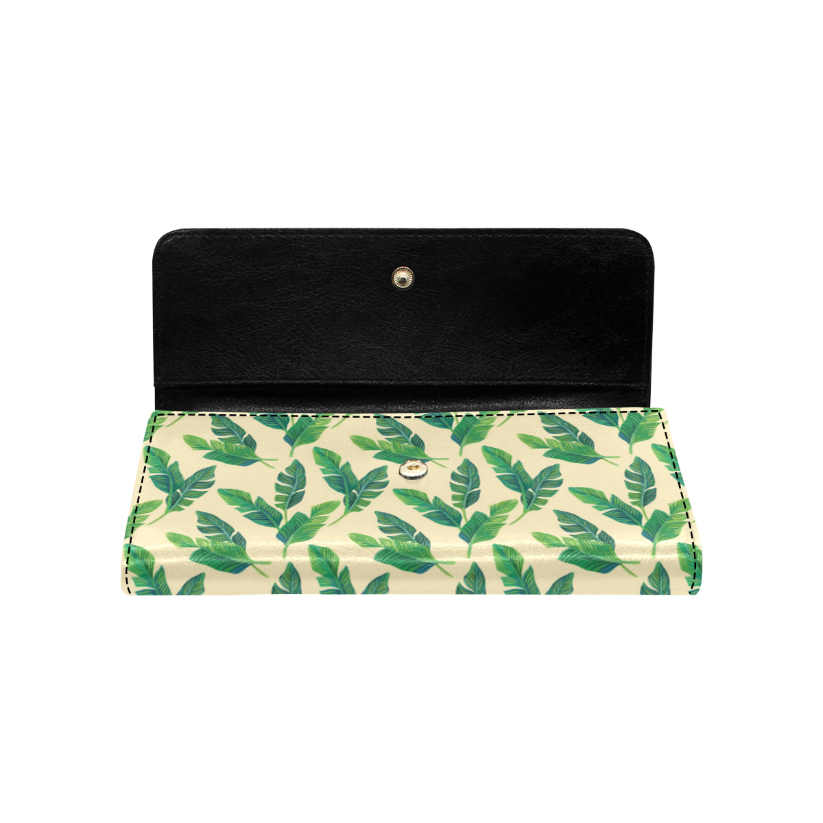 Banana Leaf Pattern Print Design 01 Women's Trifold Wallet