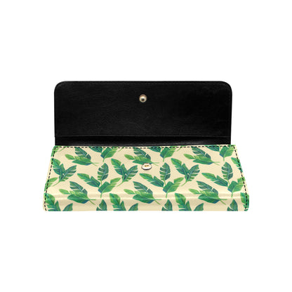 Banana Leaf Pattern Print Design 01 Women's Trifold Wallet