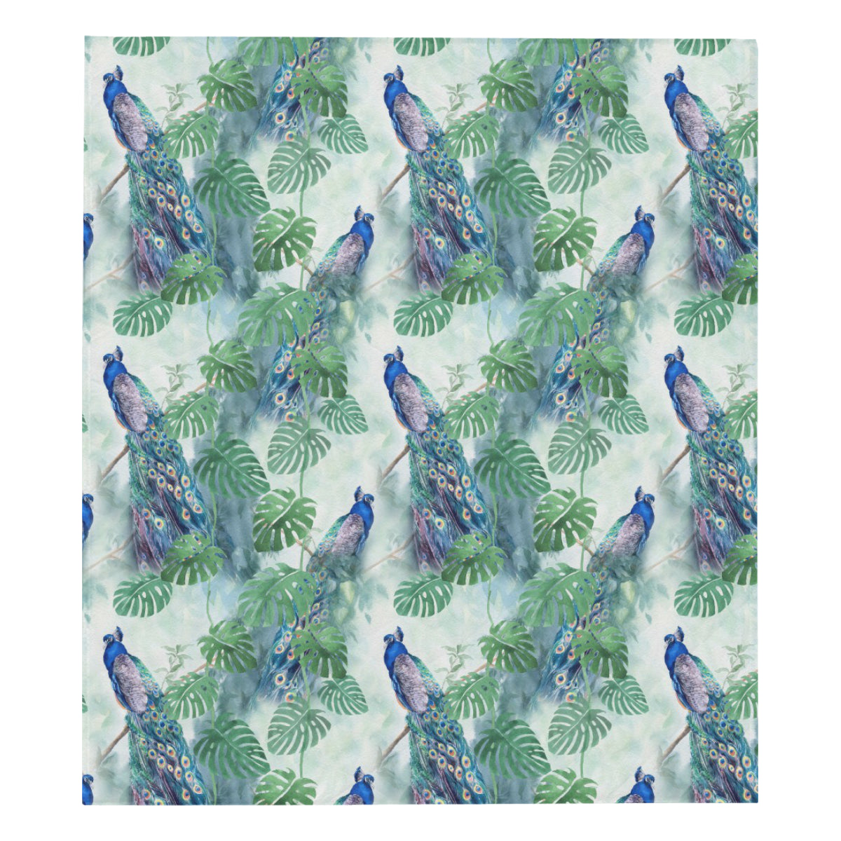 Peacock Pattern Print Design A02 Premium Quilt