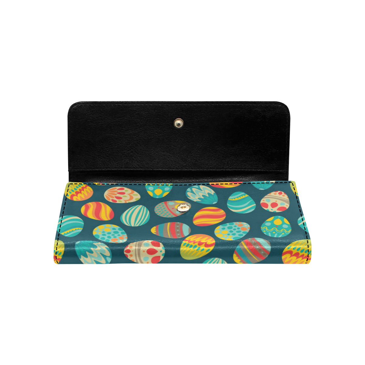 Easter Eggs Pattern Print Design RB09 Women's Trifold Wallet