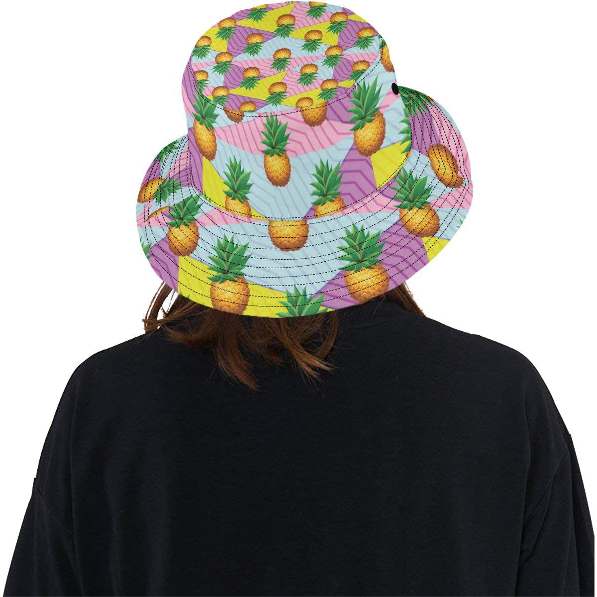 Pineapple Pattern Print Design PP05 Unisex Bucket Hat