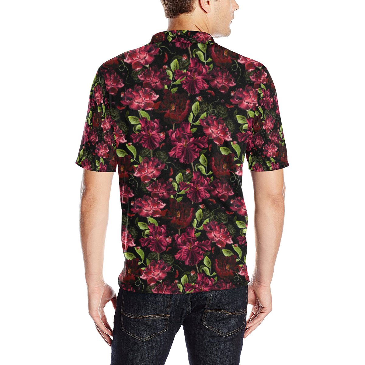 Iris Pattern Print Design IR03 Men Polo Shirt