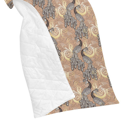 Peacock Pattern Print Design A05 Premium Quilt