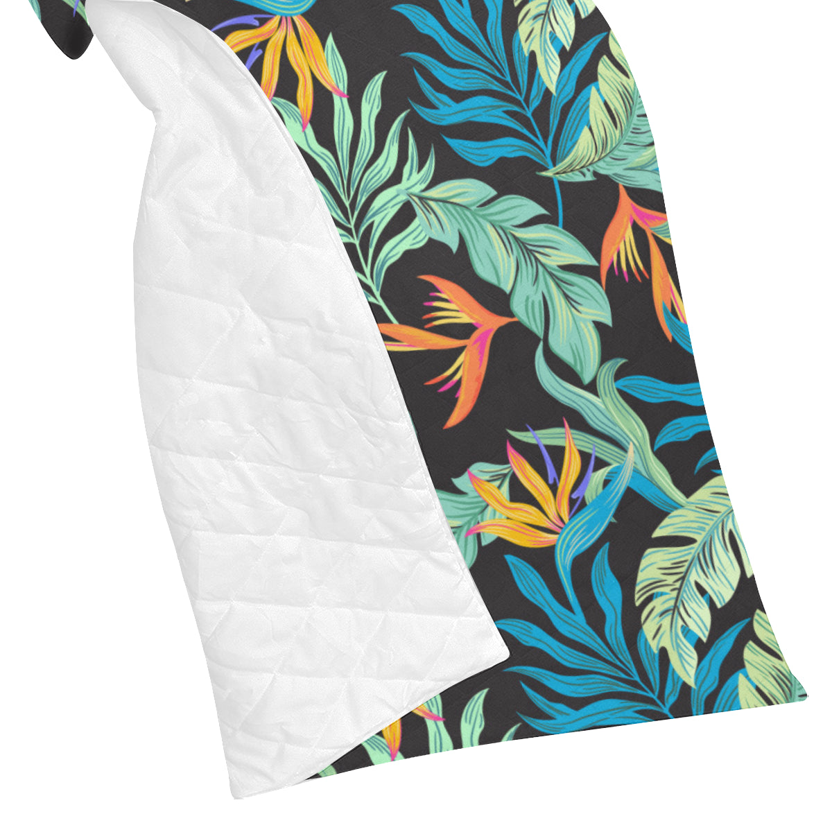 Tropical Palm Leaves Hawaiian Flower Premium Quilt