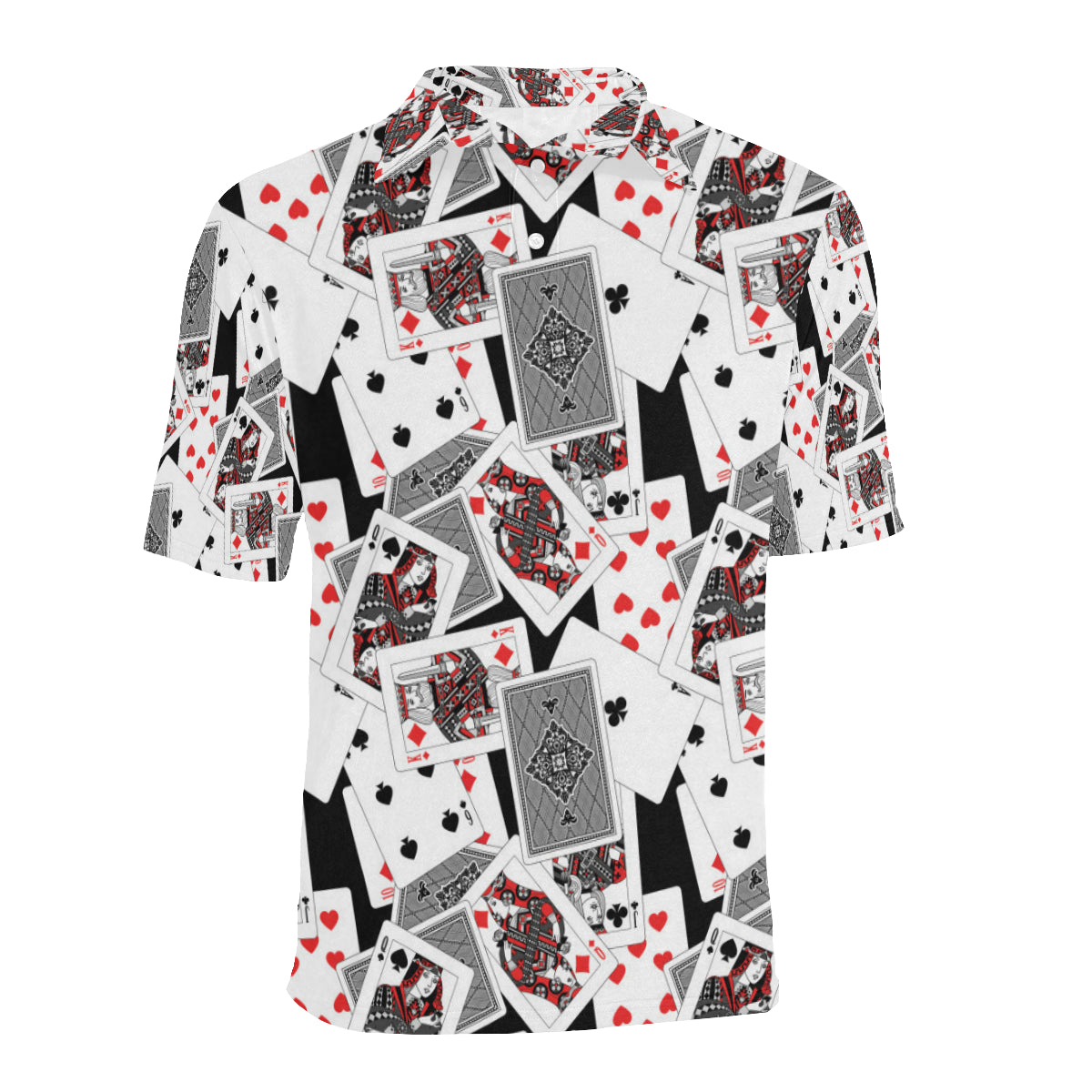Poker Cards Pattern Print Design A04 Men Polo Shirt