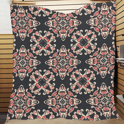 Medallion Pattern Print Design 01 Premium Quilt