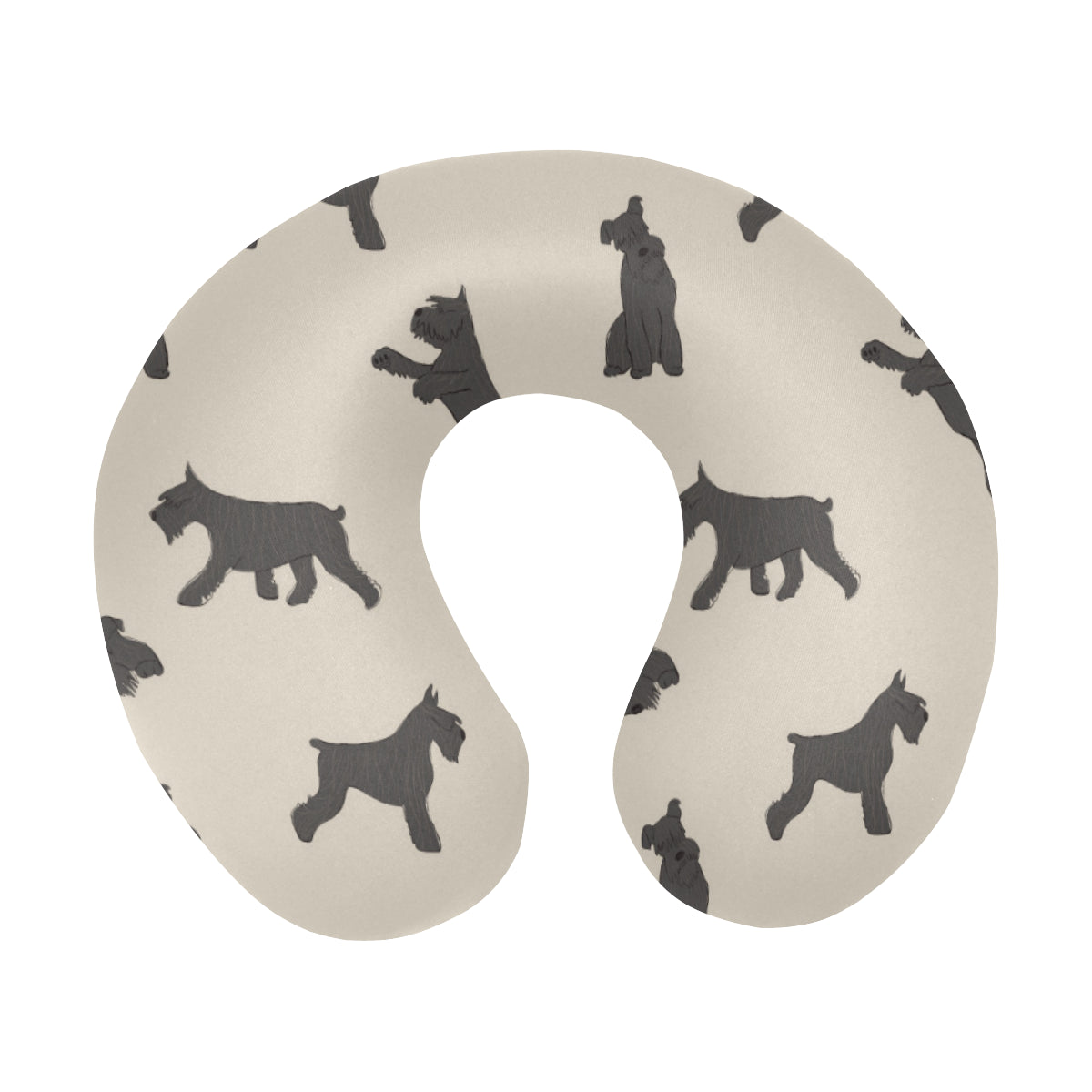 Schnauzers Pattern Print Design A06 U-Shaped Travel Neck Pillow