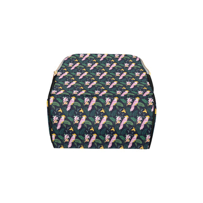 Cockatoo Pattern Print Design 03 Diaper Bag Backpack