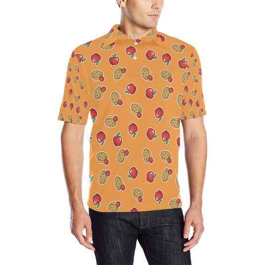 Apple Pie Pattern Print Design 02 Men Polo Shirt