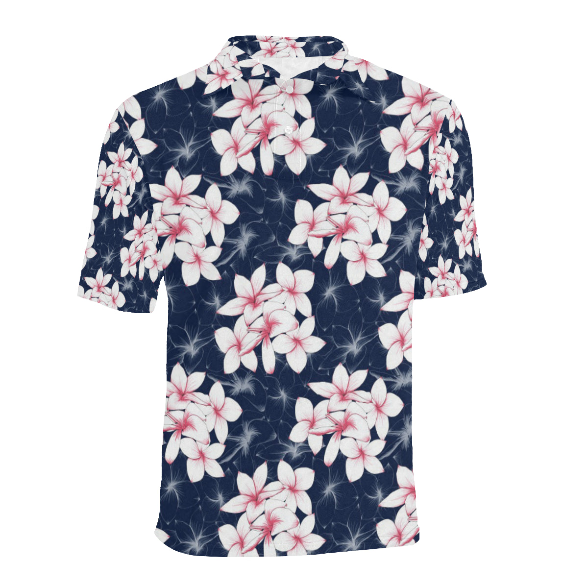 Plumeria Pattern Print Design PM017 Men Polo Shirt
