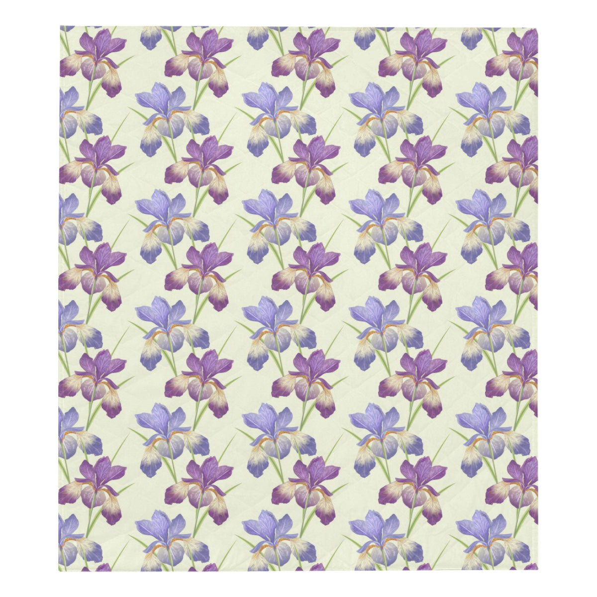 Iris Pattern Print Design IR08 Premium Quilt